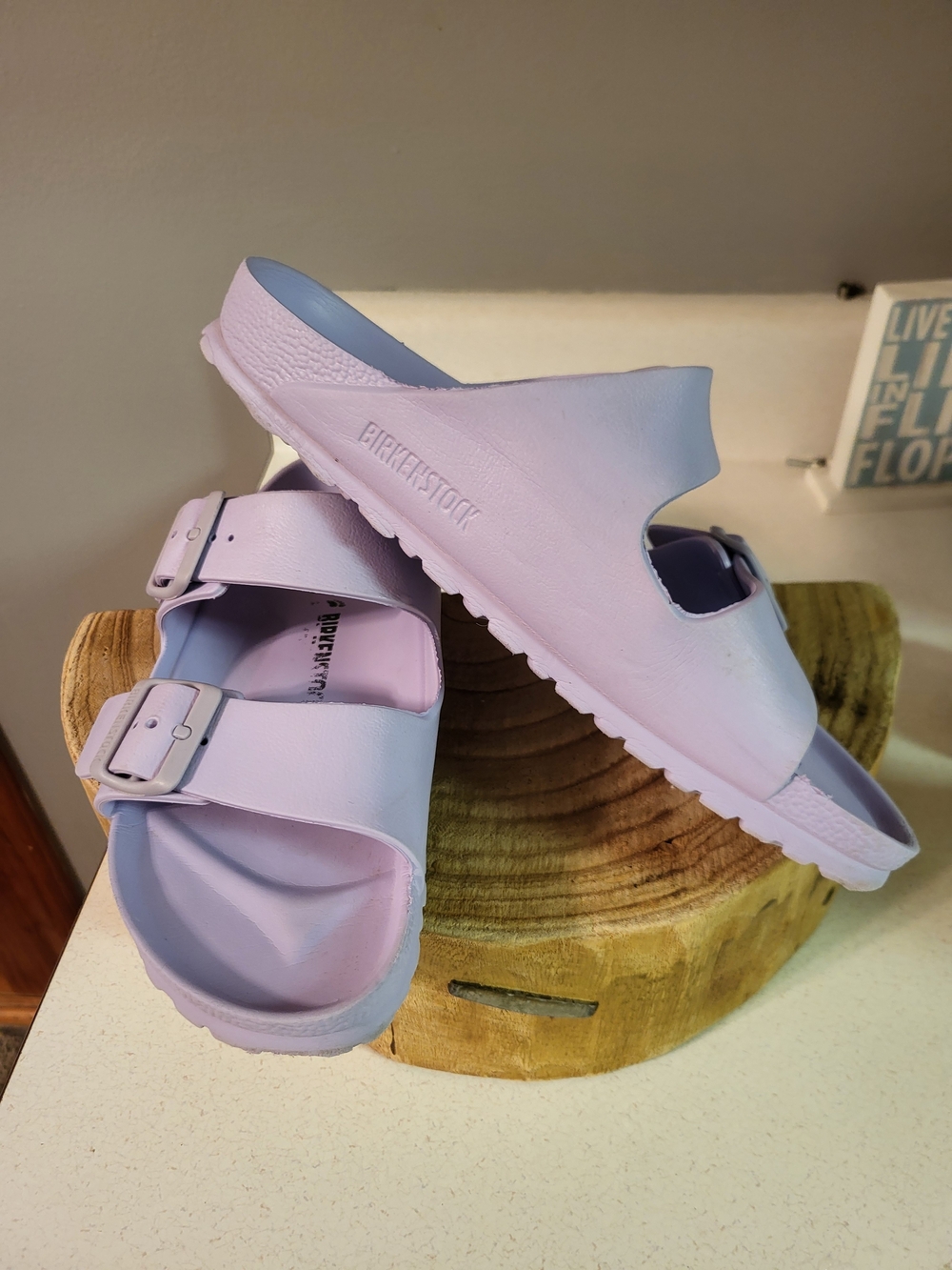 Birkenstock Arizonas EVA Slide Sandals in Lilac